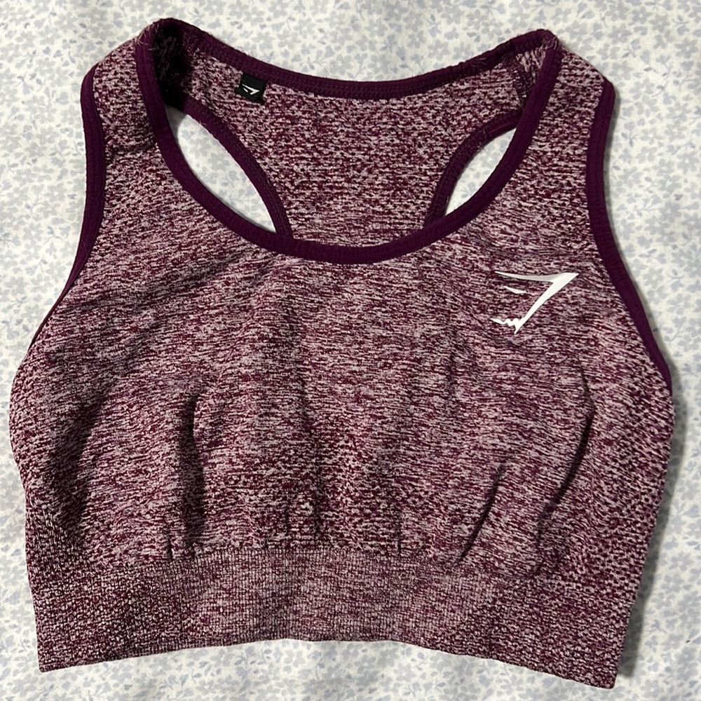 Purple gymshark sports bra, lightly worn